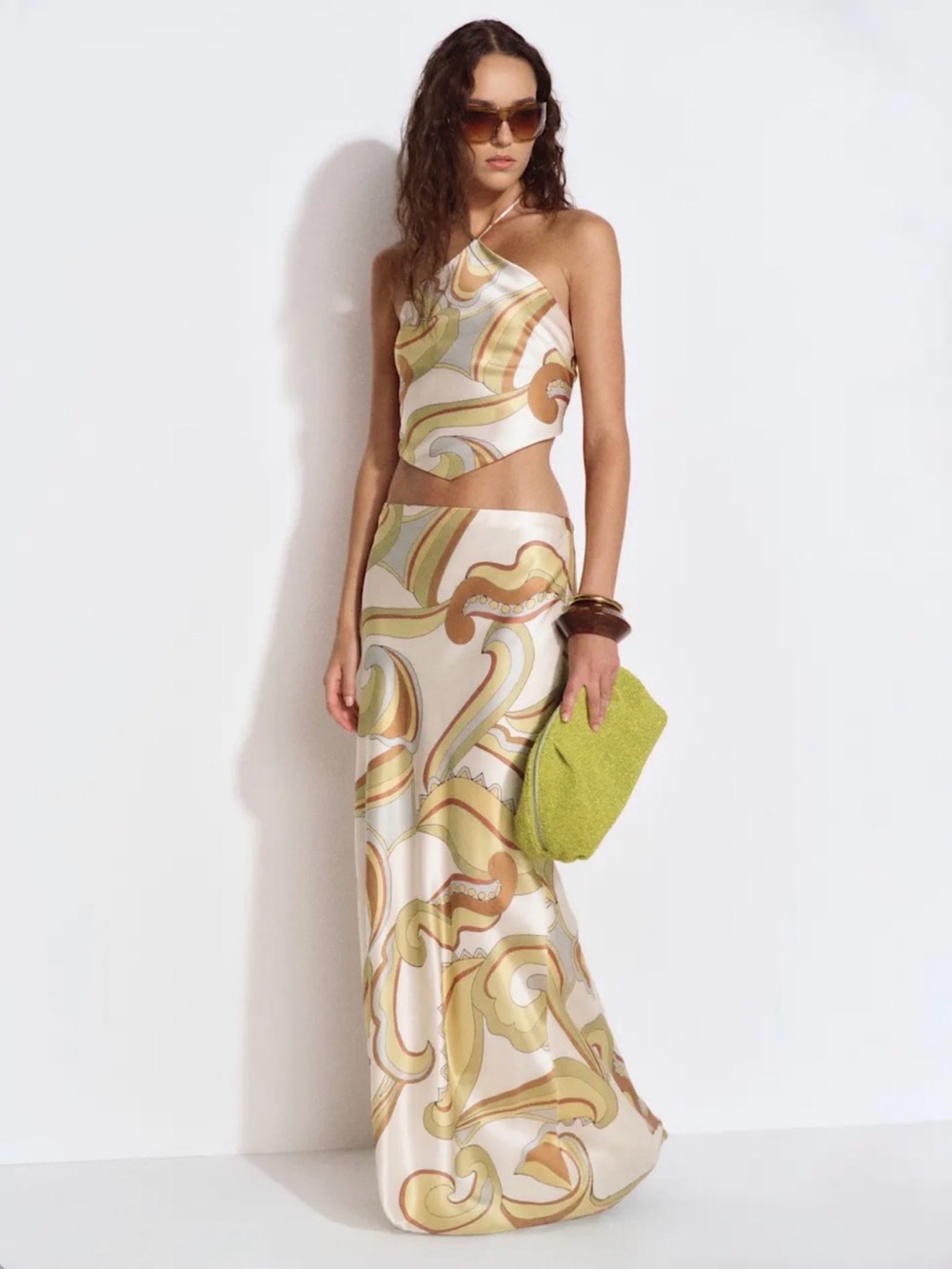 REFORMATION Effie Silk Set in Isola M